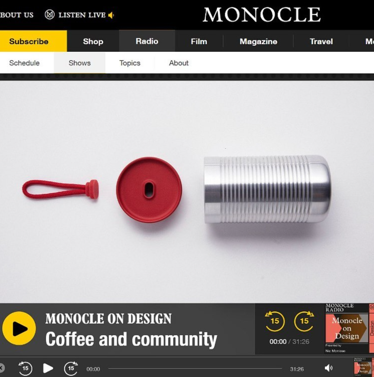Monocle podcast feature